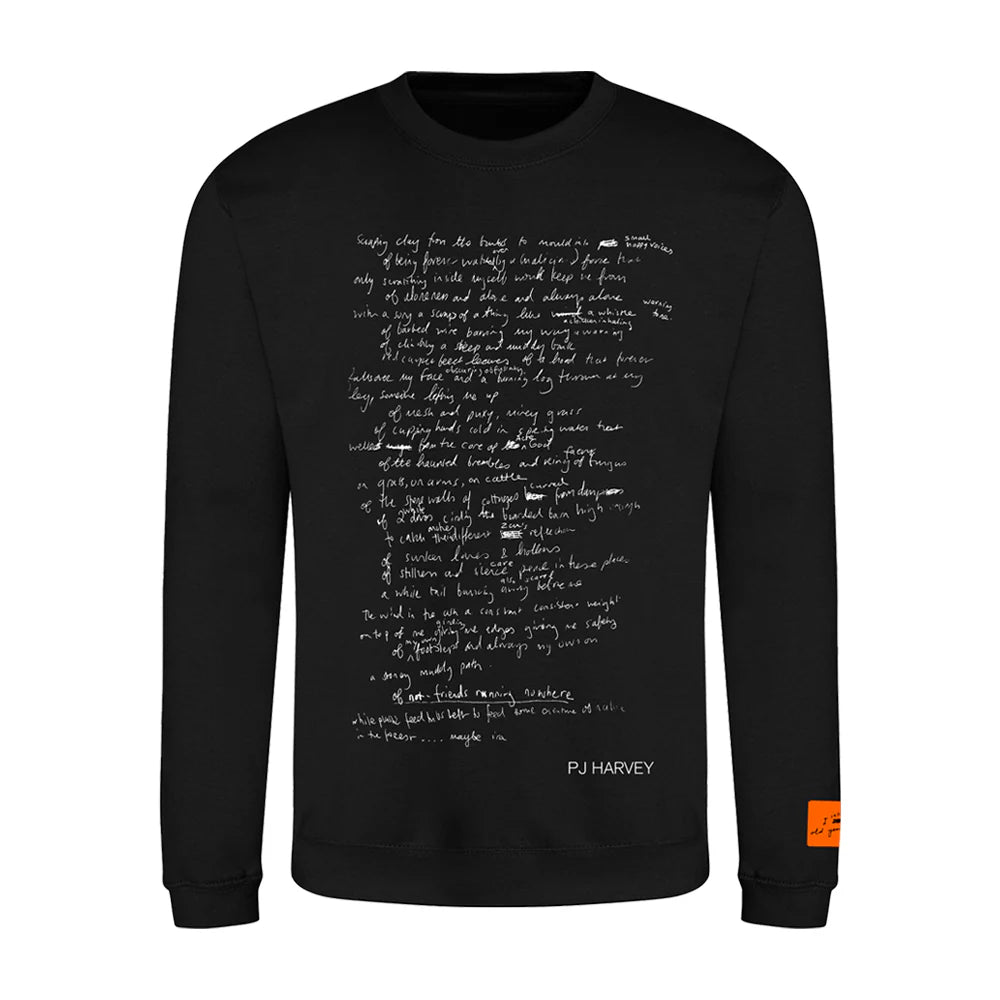 'Seem an I' Black Crewneck Sweater